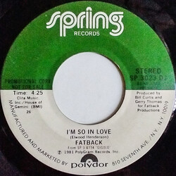 The Fatback Band I'm So In Love USED VINYL 7INCH 45 RPM