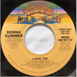 Donna Summer I Love You USED VINYL 7INCH 45 RPM PROMO STEREO MONO