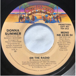 Donna Summer On The Radio USED VINYL 7INCH 45 RPM PROMO STEREO MONO