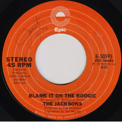 The Jacksons Blame It On The Boogie USED VINYL 7INCH 45 RPM SINGLE STYRENE STEREO