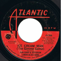 Don Covay And The Jefferson Lemon Blues Band Ice Cream Man (The Gimme Game) / Black Woman USED VINYL 7INCH 45 RPM SINGLE STYRENE