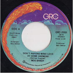 Moe Bandy Don't Anyone Make Love At Home Anymore USED VINYL 7INCH 45 RPM SINGLE STEREO