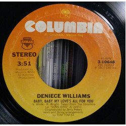 Deniece Williams Baby, Baby My Love's All For You / Be Good To Me USED VINYL 7INCH 45 RPM