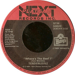 Tenderloinz Where's The Beef ? USED VINYL 7INCH 45 RPM