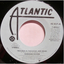 Norman Dozier Trouble In Paradise (Red Bear) USED VINYL 7INCH 45 RPM PROMO STEREO