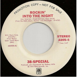 38 Special (2) Rockin' Into The Night USED VINYL 7INCH 45 RPM SINGLE PROMO STEREO MONO