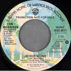 Van Morrison Joyous Sound USED VINYL 7INCH 45 RPM PROMO STEREO MONO