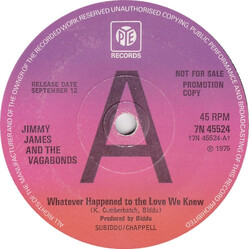 Jimmy James & The Vagabonds Whatever Happened To The Love We Knew USED VINYL 7INCH 45 RPM PROMO