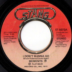 The Moments I Don't Wanna Go USED VINYL 7INCH 45 RPM STYRENE