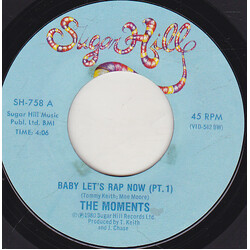The Moments Baby Let's Rap Now USED VINYL 7INCH 45 RPM SINGLE PROMO