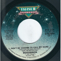 Hamilton Bohannon Don't Be Ashame To Call My Name USED VINYL 7INCH 45 RPM STYRENE