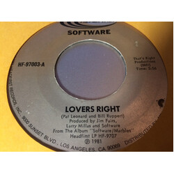 Software (6) Lovers Right / All We Hope For USED VINYL 7INCH 45 RPM
