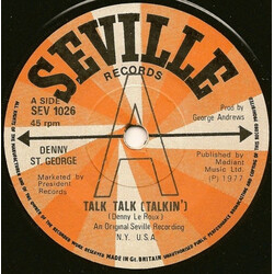 Denny St. George Talk Talk (Talkin') USED VINYL 7INCH 45 RPM PROMO