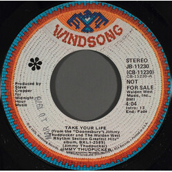 Doonesbury's Jimmy Thudpucker Take Your Life / You Can't Fight It USED VINYL 7INCH 45 RPM PROMO STYRENE
