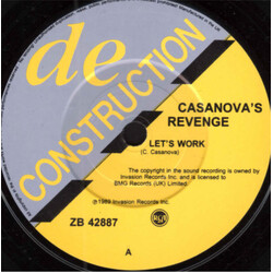 Casanova's Revenge Let's Work USED VINYL 7INCH 45 RPM SINGLE