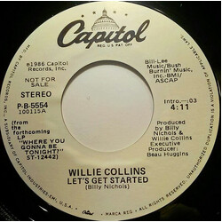 Willie Collins Let's Get Started USED VINYL 7INCH 45 RPM PROMO