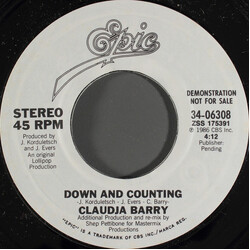 Claudja Barry Down And Counting USED VINYL 7INCH 45 RPM SINGLE PROMO