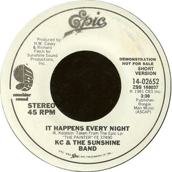 KC & The Sunshine Band It Happens Every Night USED VINYL 7INCH 45 RPM PROMO