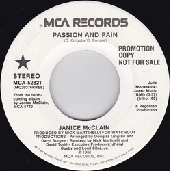Janice McClain Passion And Pain USED VINYL 7INCH 45 RPM SINGLE PROMO STEREO