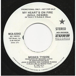 Moses Tyson, Jr. My Heart's On Fire (Soul Desire) USED VINYL 7INCH PROMO
