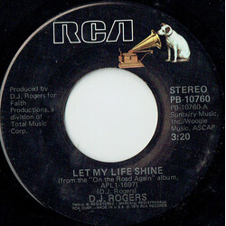 D. J. Rogers Let My Life Shine USED VINYL 7INCH 45 RPM