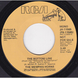 The Memphis Horns The Bottom Line USED VINYL 7INCH 45 RPM SINGLE STYRENE STEREO MONO