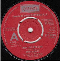Kathy Barnes I'm In Love With Love USED VINYL 7INCH PROMO