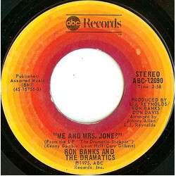 Ron Banks / The Dramatics Me And Mrs. Jones / I Cried All The Way Home USED VINYL 7INCH 45 RPM STYRENE STEREO