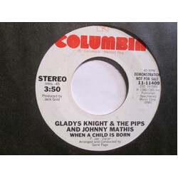 Gladys Knight And The Pips / Johnny Mathis When A Child Is Born USED VINYL 7INCH 45 RPM PROMO