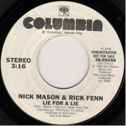 Nick Mason / Rick Fenn Lie For A Lie USED VINYL 7INCH 45 RPM PROMO STYRENE STEREO
