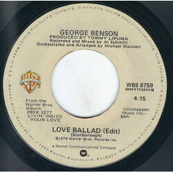 George Benson Love Ballad USED VINYL 7INCH 45 RPM SINGLE STYRENE