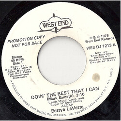 Bettye LaVette Doin' The Best That I Can USED VINYL 7INCH 45 RPM PROMO