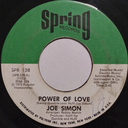 Joe Simon Power Of Love / The Mirror Don't Lie USED VINYL 7INCH 45 RPM SINGLE