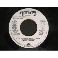 Millie Jackson If You're Not Back In Love By Monday USED VINYL 7INCH 45 RPM PROMO STYRENE STEREO