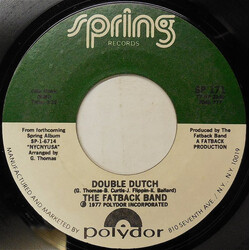 The Fatback Band Double Dutch USED VINYL 7INCH 45 RPM SINGLE STYRENE