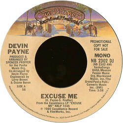 Devin Payne Excuse Me USED VINYL 7INCH 45 RPM SINGLE MONO STEREO PROMO