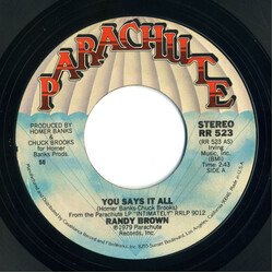 Randy Brown (2) You Says It All / Crazy 'Bout You Baby USED VINYL 7INCH 45 RPM SINGLE STEREO