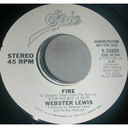 Webster Lewis Fire USED VINYL 7INCH 45 RPM PROMO