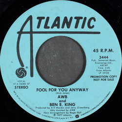 Average White Band / Ben E. King Fool For You Anyway USED VINYL 7INCH 45 RPM PROMO