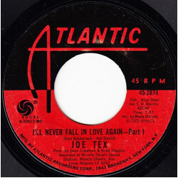 Joe Tex I'll Never Fall In Love Again USED VINYL 7INCH 45 RPM