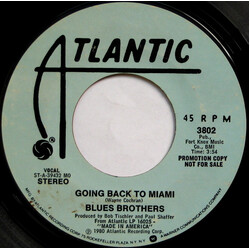 The Blues Brothers Going Back To Miami USED VINYL 7INCH 45 RPM SINGLE PROMO