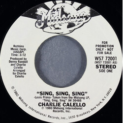Charlie Calello Sing, Sing, Sing USED VINYL 7INCH 45 RPM PROMO STYRENE STEREO