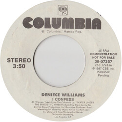 Deniece Williams I Confess USED VINYL 7INCH 45 RPM SINGLE PROMO STEREO