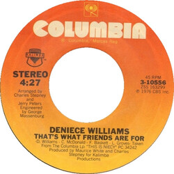 Deniece Williams That's What Friends Are For / It's Important To Me USED VINYL 7INCH