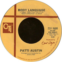 Patti Austin Body Language / People In Love (Do The Strangest Things) USED VINYL 7INCH SINGLE