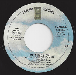 Linda Ronstadt Poor Poor Pitiful Me USED VINYL 7INCH 45 RPM SINGLE