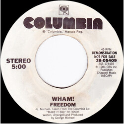 Wham! Freedom USED VINYL 7INCH SINGLE 45 RPM PROMO