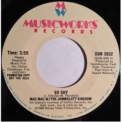Mac Mac / The Jammalott Kingdom So Shy USED VINYL 7INCH 45 RPM PROMO