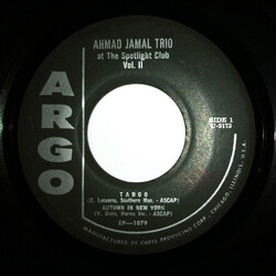 Ahmad Jamal Trio At The Spotlight Club Vol.2 USED VINYL 7INCH 45 RPM EP