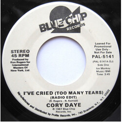 Cory Daye I've Cried (Too Many Tears) USED VINYL 7INCH 45 RPM SINGLE PROMO